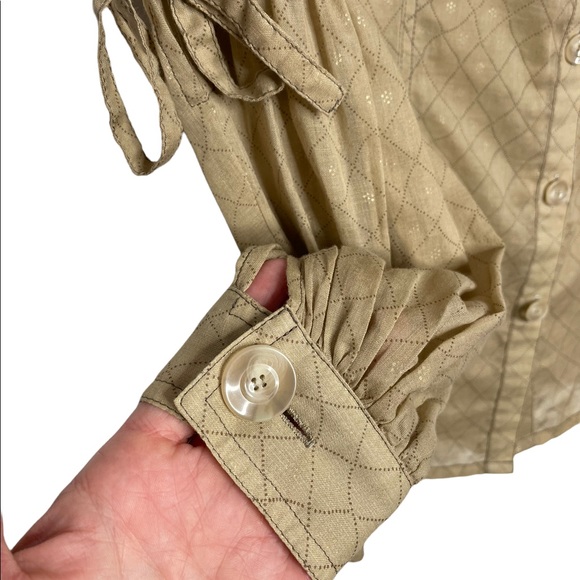 Dorothee Schumacher | Button Up Tan Lurex Small - Picture 2 of 8